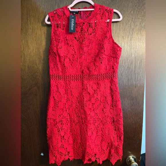 Red Lace Mid Thigh Country Dress. Never Worn. Brand New. | Color: Red | Size: XL | Pm-58064714's Closet